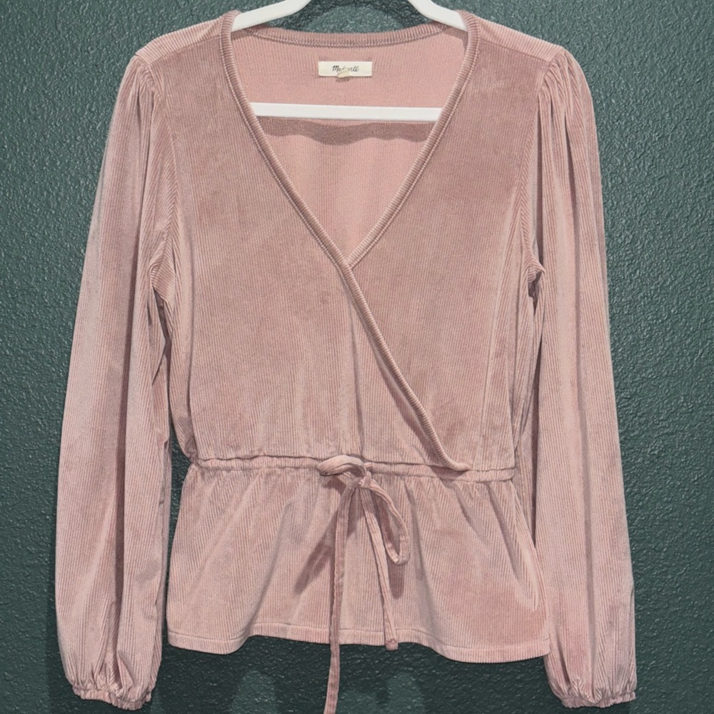 Madewell Dusty Pink Wrap Blouse